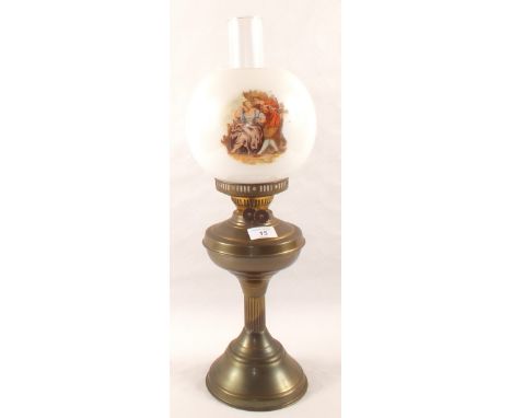 A Brass oil lamp