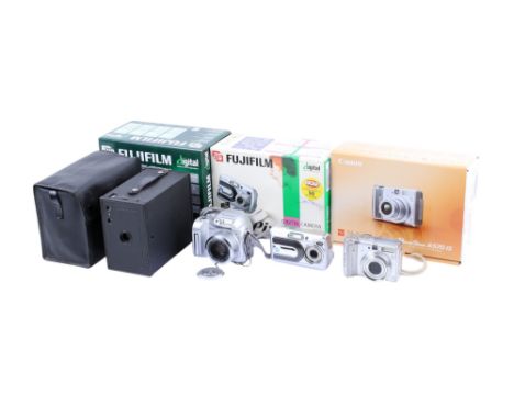 Three Compact Digital cameras. To include a Fujifilm FinePix A330, a Fujifilm FinePix 2800 Zoom, and a Canon PowerShot A570 I