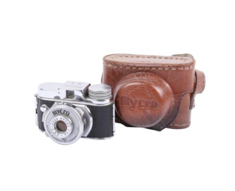 A Myrco III A Sub-miniature Viewfinder camera. With a Myrco Una 20mm f4.5 lens, and miniature ERC. Shutter working but someti