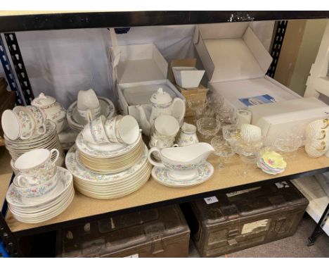 Royal Worcester Mayfield table service approximately 65 pieces, together with Skanem Swedish pottery, glass, etc.