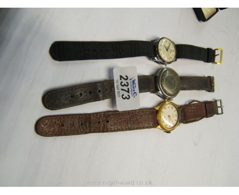 Three gent's Wristwatches including Rotary and Lobos de luxe