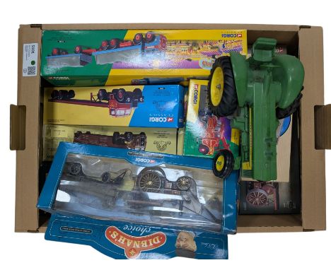 Corgi Classics diecast models, including The Showman's Range nos. 16101 and 27602, Vintage Glory of Steam no. 80108, Heritage