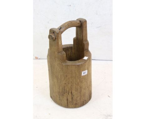 Vintage dug out log bucket, reputedly from a boat builder on the Severn 