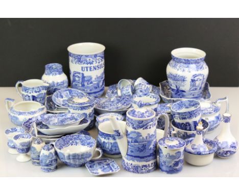 Collection of Copeland Spode's Italian Blue and White Dinner and Tea ware plus some later Spode Italian, over 45 items in tot