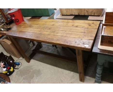 Vintage pine kitchen work table 