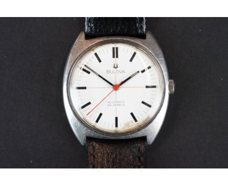 Bulova 23 jewel automatic 5085 gents watch with white ceramic dial 