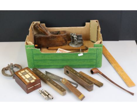 Mixed Lot including Art Deco style Metal Model of a Bi-plane, Heredities model of a Blacksmith and Horse, Dancing Couple Mode