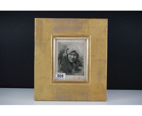 Mortimer Menpes, lithograph on Japon paper, portrait of a Mexican woman (published in 1896 for the scarce studio edition) 
