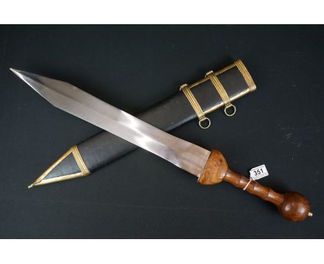 A contemporary replica Greek sword complete with scabbard. 
