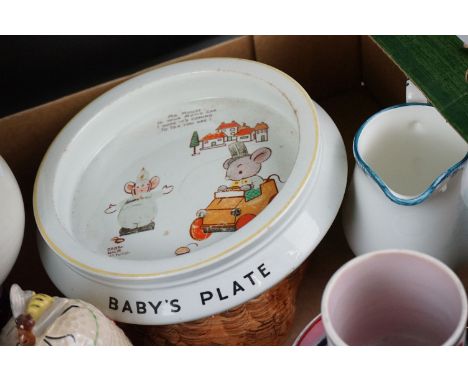 Collection of mixed ceramics to include TG Green Cornish Ware (butter dish and 2 rice storage jars - lacking lids), a large W