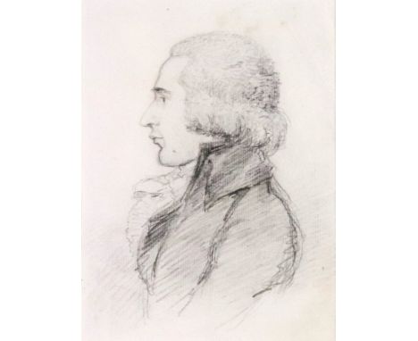 Attributed to George Dance (British, 1761-1825) Portrait of a gentleman in profile, inscribed 'George Dance R A (1761-1825)' 