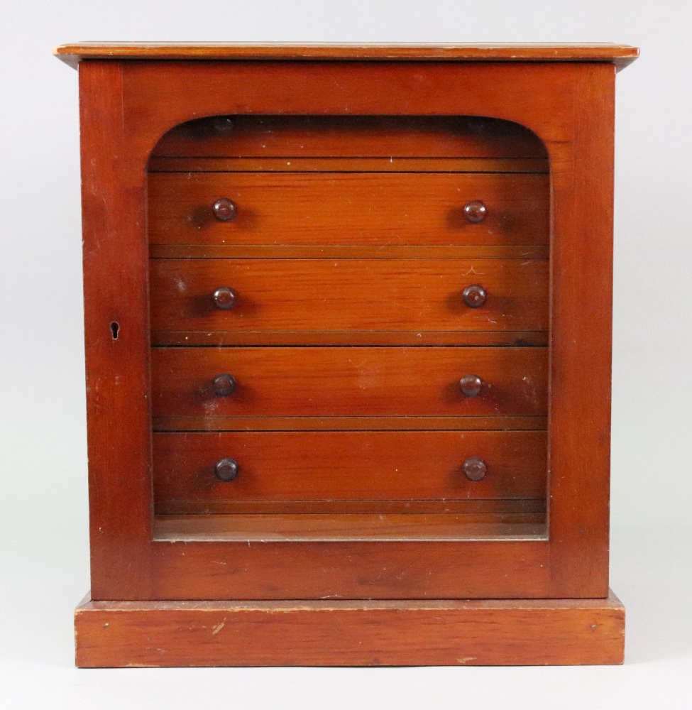 A butterfly collector's late Victorian mahogany and stained pine table