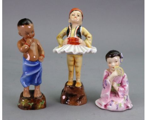 Three Royal Worcester figures from The Countries of the World series, Burmah, Greece and Japan (3).