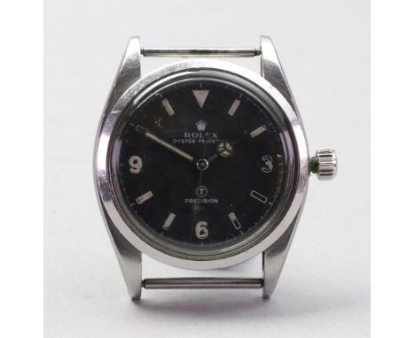 Rolex; a rare Hydrographic Service Clearance Diver Explorer, stainless steel automatic military issue wristwatch, ref 6150, c