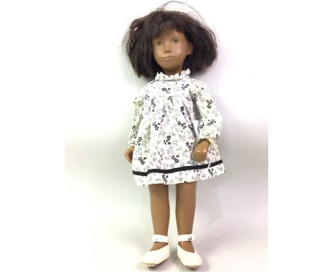 VINTAGE SASHA DOLL, C.1970 with brown hair and moveable joints, with dress and shoes, along with a vintage Cabbage Patch doll