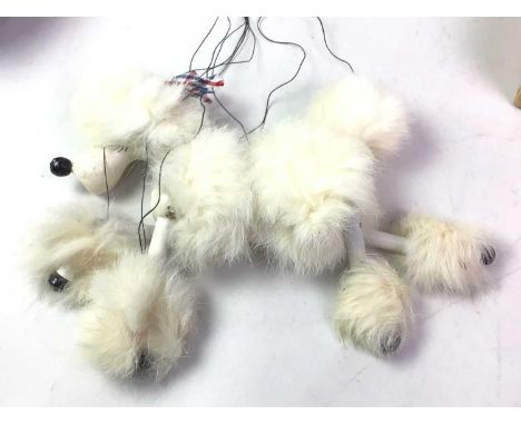 PELHAM PUPPET OF A POODLE, ALONG WITH OTHER ITEMS including a viewmaster and a slide rule thermometer