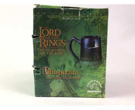 LORD OF THE RINGS, TWO FIGURES  comprising Ringwraith Decal mug and Two Towers Rohan and Uruk-Hai Pint set, in original boxes
