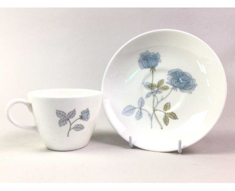WEDGWOOD TEA AND DINNER SERVICE, ICE ROSE PATTERN along with a Royal Worcester tea and dinner service