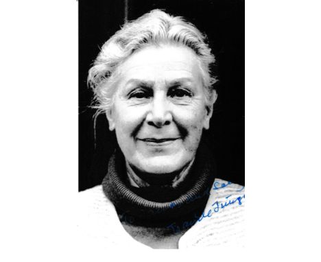 Traudl Junge Hitlers secretary signed 6 x 4 inch b/w portrait photo. Gertraud Traudl Junge was a German editor who worked as 