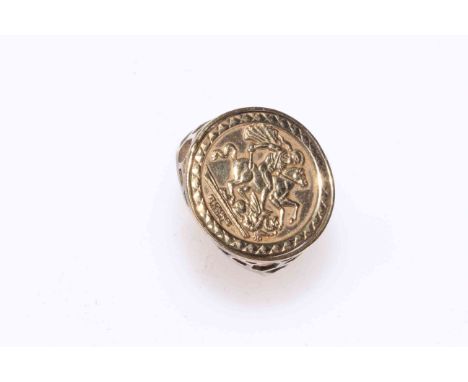 St. George medallion ring size U.