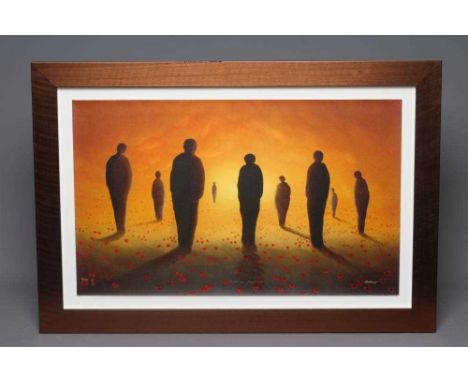 Y MACKENZIE THORPE (b.1956) Poppies, signed, numbered 47/550, silkscreen, 17" x 27 1/2", framed and glazed (subject to Artist