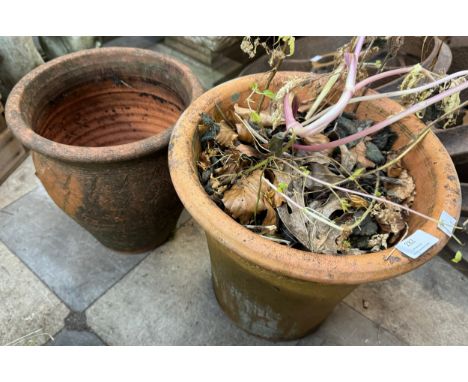 A terracotta planter and urn 