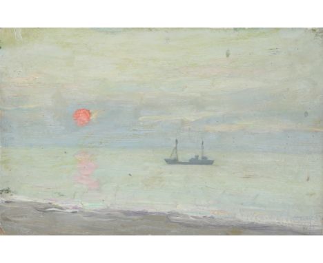 Evgeny Spiridonovich Logvinenko (Russian b.1944) Sunrise on the Black Sea Signed and dated 1983, and further signed, dated, t