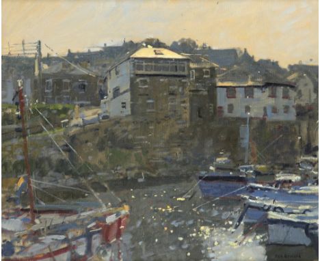 ‡ Ken Howard OBE, RA (b.1932) The Old Harbour, Newlyn, Afternoon Light Signed Oil on canvas 51 x 61cm Exhibited: Royal Academ