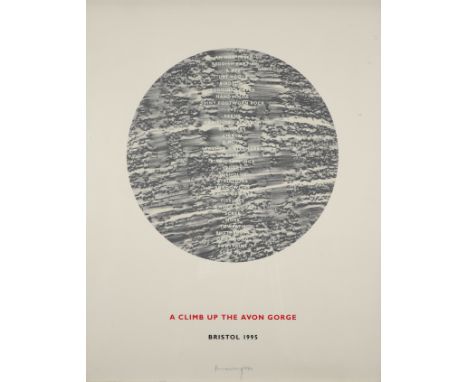 ‡ Sir Richard Long RA (b.1945) A Climb up the Avon Gorge Signed, numbered 40/50, and blindstamped Limited edition screenprint
