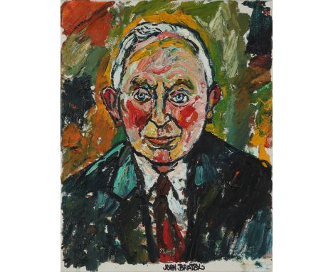 ‡ John Bratby RA (1928-1992) Portrait of a gentleman Signed Oil on canvas 45.5 x 35.7cm Provenance: Henry Adams, Chichester, 