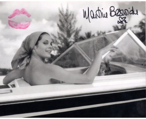 007 James Bond actress Martine Beswick signed and kissed sexy 8x10 photo! She has personally kissed this making it a wonderfu