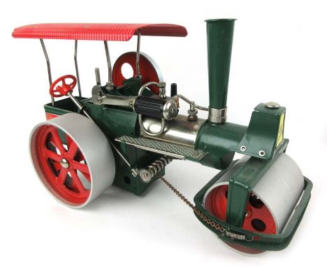 A boxed Wilesco steam roller traction engine