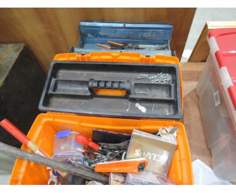 A selection of wood working and garage tools