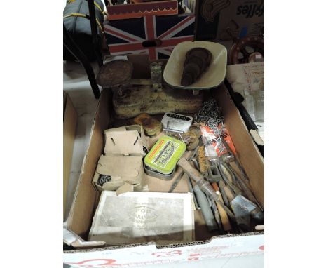 A selection of hardware and tools