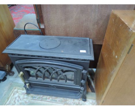 A Cast Iron woodburner style electric fire