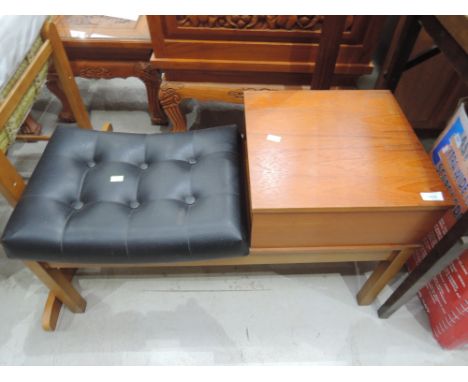 A vintage teak telephone seatCONDITION REPORT - GOOD CONDITION, NO CHIPS TO VENEER