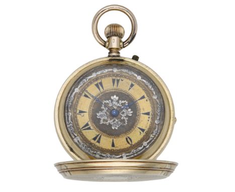 Meunier, Genevé. A gold hunting cased keyless watch made for the Turkish market, no. 110296, circa 1890. Movement: lever esca