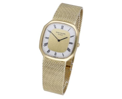 Patek Philippe. A gold octagonal-form bracelet watch, Ref. 3855/1J-051, Ellipse, circa 1980. Movement: cal. 215, manual windi