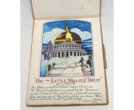 The Pastime of Oliver V. Chew in Watercolours, an album of 29 watercolours, each signed, titled, and dated 1916, occasionally