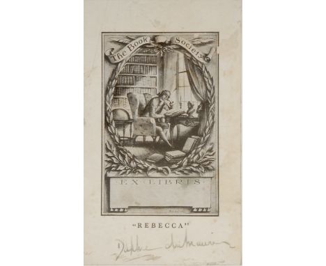 Dame Daphne du Maurier, Lady Browning, DBE (1907 ? 1989) - ink manuscript autograph, on a bookplate designed by Rex Whistler 