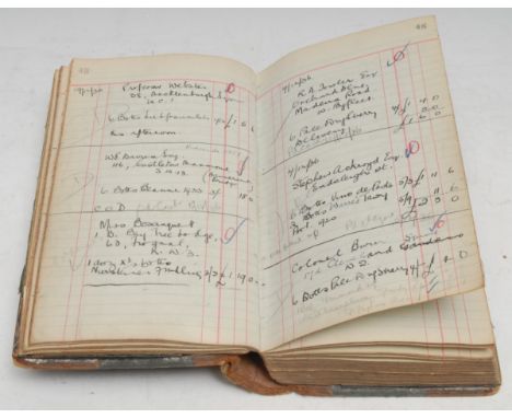 Food &amp; Drink, Oenophilia - Wine Orders, an early 20th century and later wine merchant's ink manuscript orders book, from 