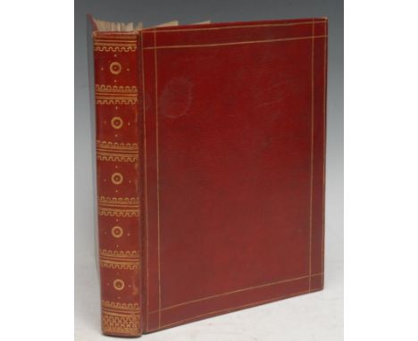 Binding - a George III red morocco album, later used in c. 1830 by a Miss Bassett as a commonplace book, about half of the vo