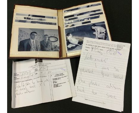 Crime &amp; Punishment - The Krays, HM Prison Wayland Griston Norfolk photograph album, enclosing later Kray postcards, print
