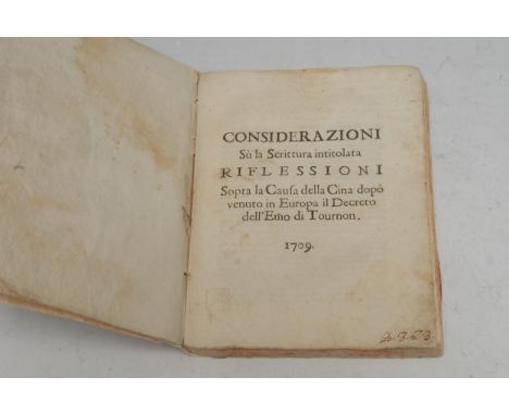 China, the Chinese Rites Controversy, the Roman Catholic Church and the Dominicans (Order of Preachers) - [Fatinelli (Giovann