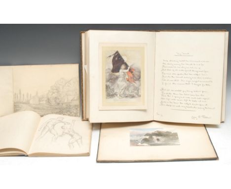 A late 19th century morocco drawing-room album, compiled from 1880 into the first-half of the 20th century by various individ