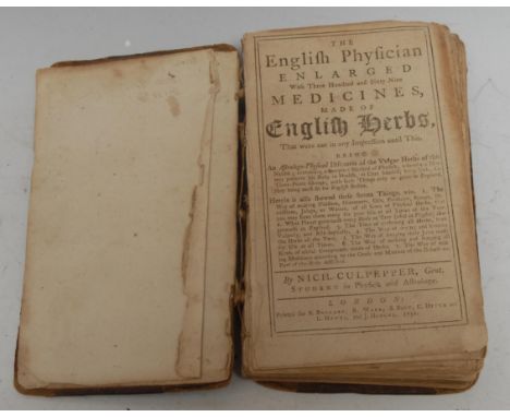 Medical - Culpepper (Nicholas, Gent., Student in Physick (sic) and Astrology), The English Physician Enlarged/With Three Hund