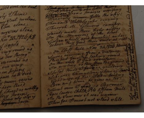 Piety in late Georgian England, East Sussex - an early 19th century ink manuscript commonplace book cum devotional narrative,
