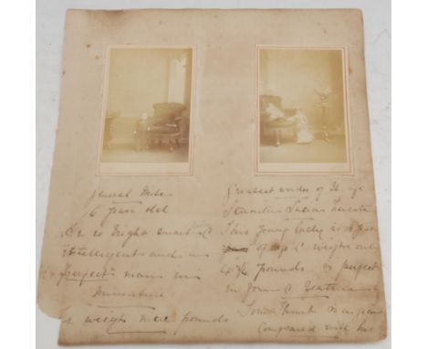 Photography, Victorian Dwarfism - Lucía Zárate (1864-1890; the sideshow performer and the "Lightest Recorded Adult") and Gene