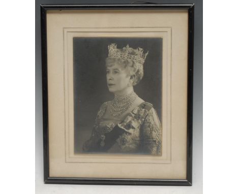 Royalty - Queen Mary (1867-1953), George V's consort,  a signed official b/w portrait photograph, bust-length, slightly turne