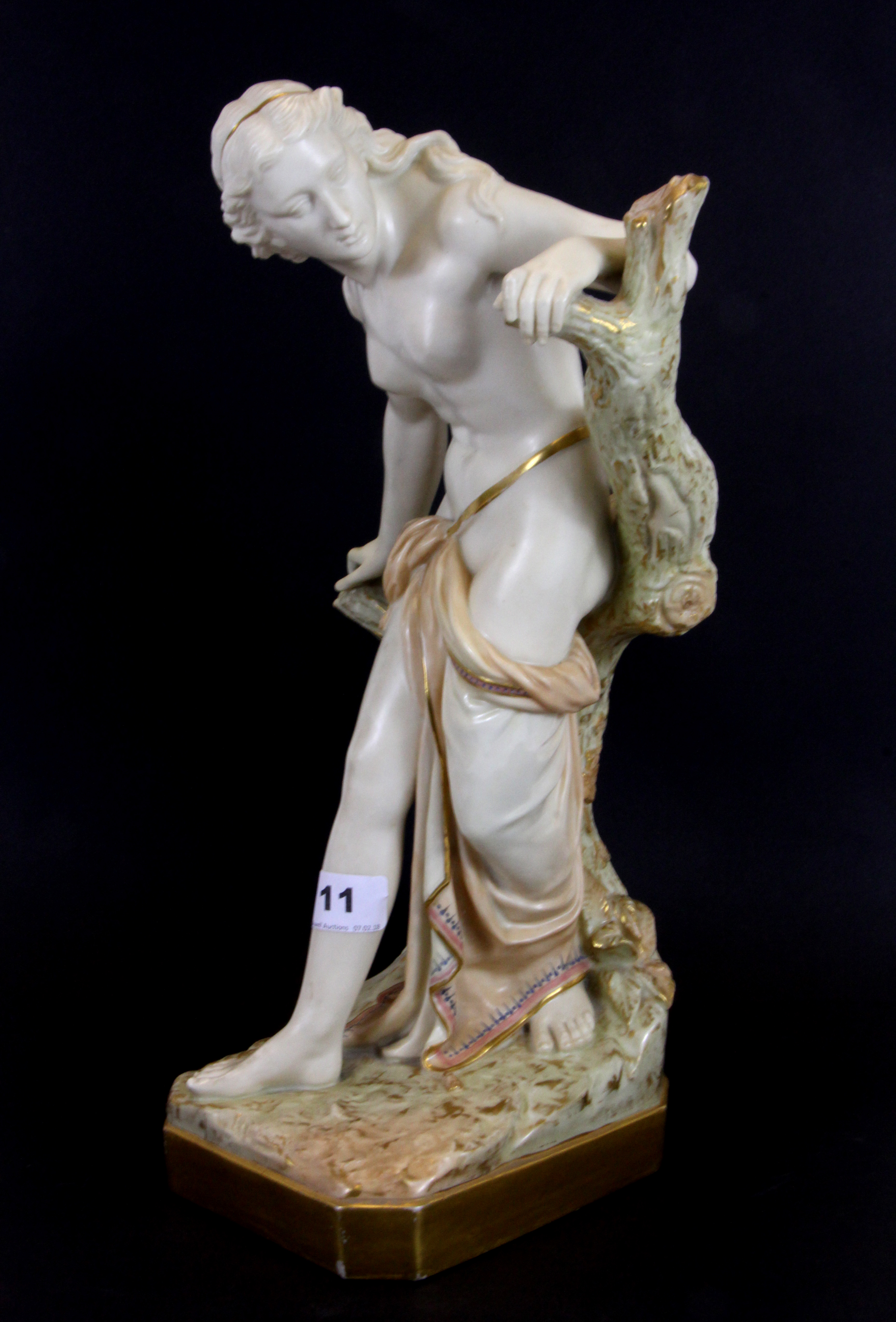 A large 19th century Royal Worcester figure of a naked woman, H photo